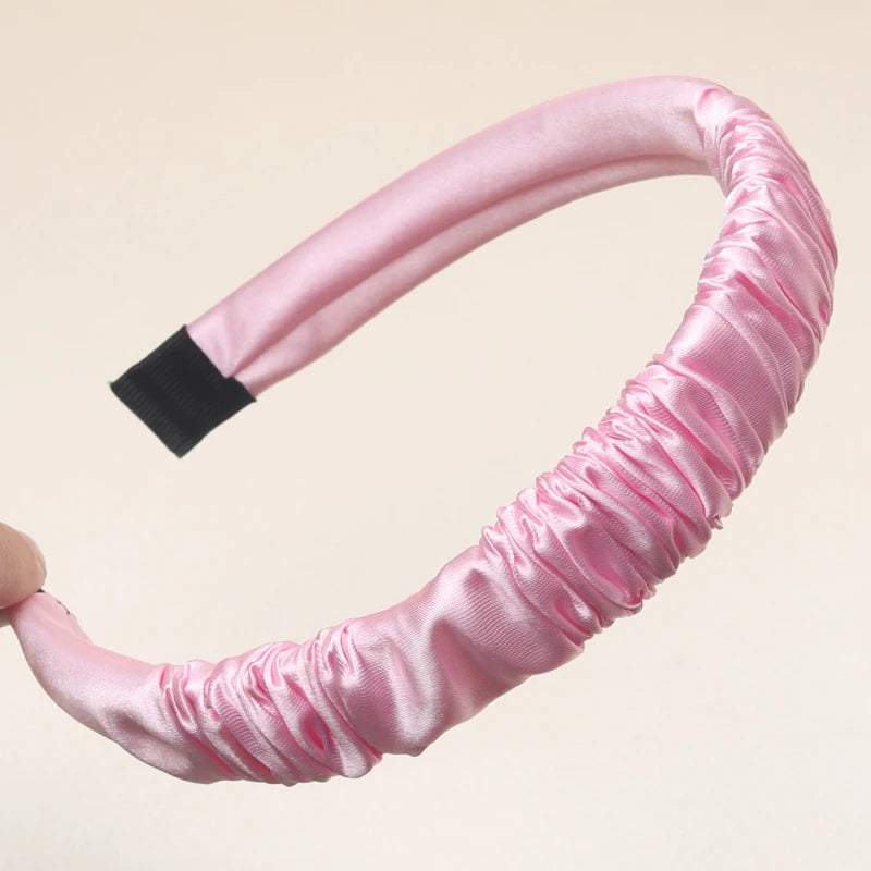 1PC Trendy Women Satin Hairbands Girls Headbands Hair Hoop Hair Accessories Headhoop