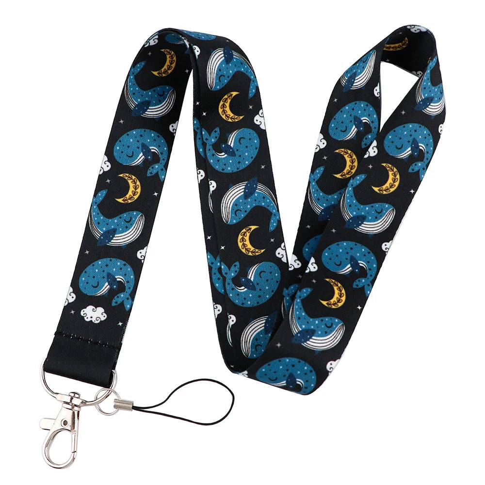 Tejesa Shark Whale Lanyards for Key Neck Strap ID Card Badge Gym Key Chain Keys Holder Keychain