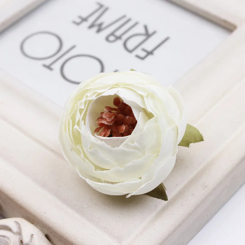 Artificial Silk Tea Rose Bud Flower Heads for DIY Wedding, Flower Wall, Event Party, Garland, Headware Deco, 4.5cm, 17Colors