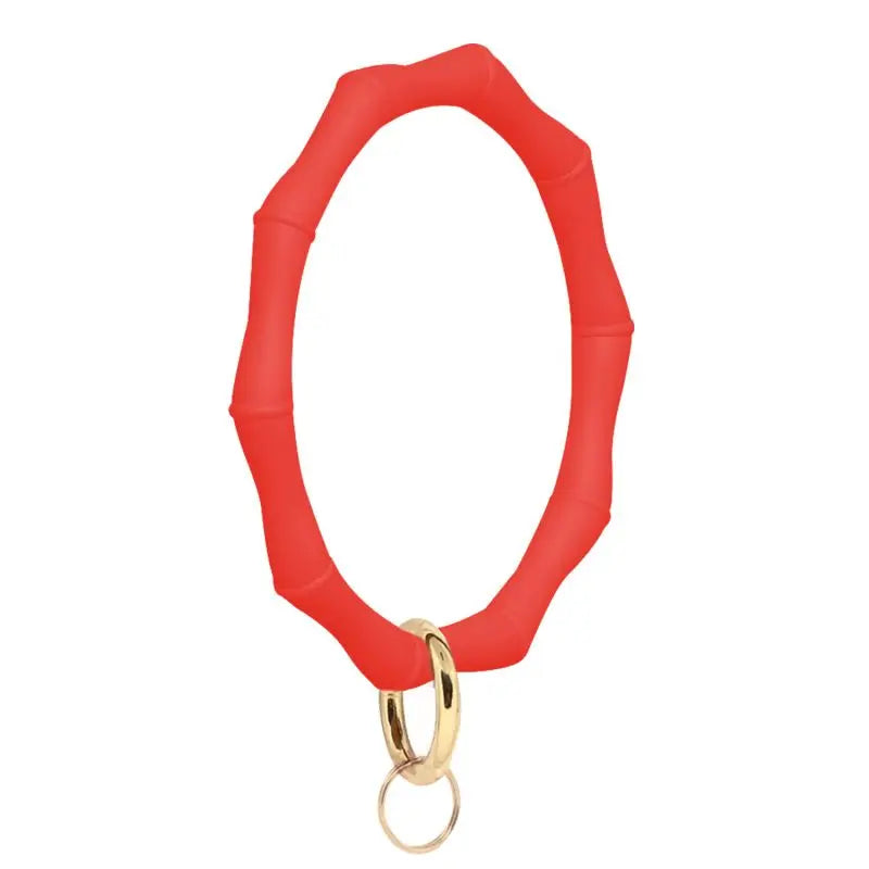 Silicone Keychain with Safe Card Picker Rainbow Color Silicone Beads Women Keyrings Barcelet Fashion Keychains For Keys Bag Car