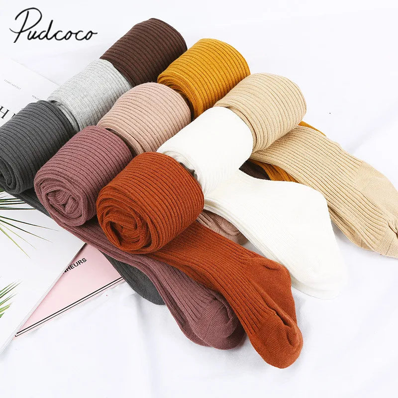 2023 Baby Autumn Winter Tights For Toddler Kid Stockings Cotton Warm Pantyhose Solid Candy Color 0-4 Year Old