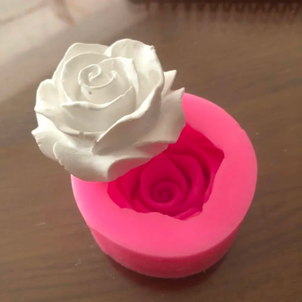 Flower Bloom Rose Shape Silicone DIY 3D Cake Mold Fondant Soap Cupcake Candy Chocolate Jelly Decoration Baking Tool Moulds