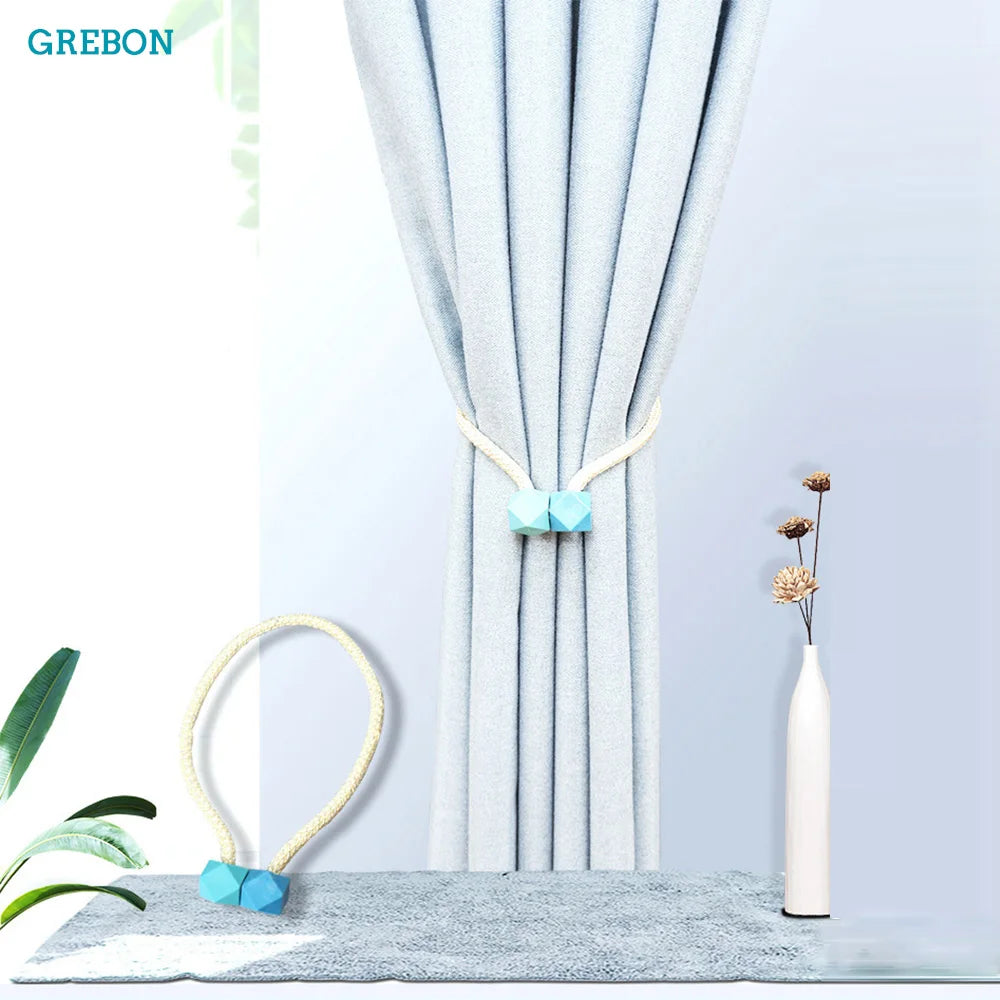 Curtain Hanging Hook Magnetic Holders For Window Decorative Tieback Clip Buckle Clamp New Rope Constructor Ball Home Accessories