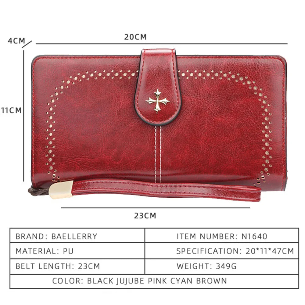 Hemasa  Large  Wallet / PU Leather Card Holder Wallet For Women
