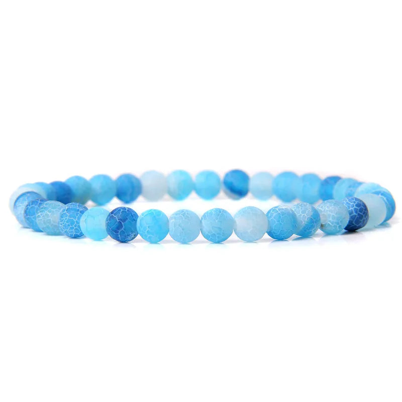 Hemasa 6mm Natural Stone Beads Bracelet/ Blue Tiger Eye/ lapis lazuli Beads Stretchable  Bracelet