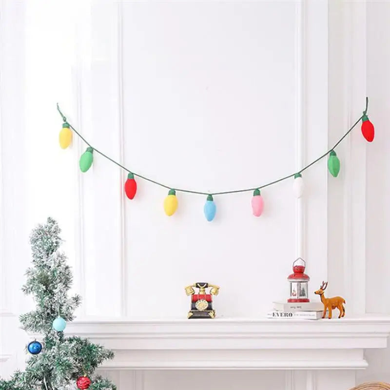 Hemasa Garland Pom Pendant Xmas Ball  Felt Christmas Wool Pastel Diy Decor Party Layout Scene Tassel Rainbow