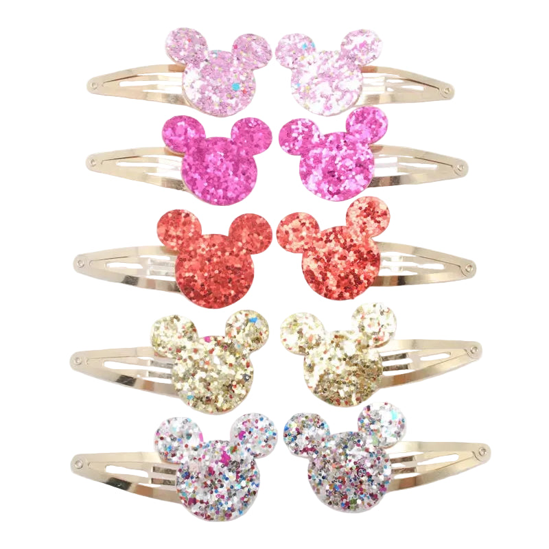 Tejesa 20pcs/lot Girls Hairclips Glitter Heart  Birthday Gift Baby Girls / Kids  Hair Clip For Children