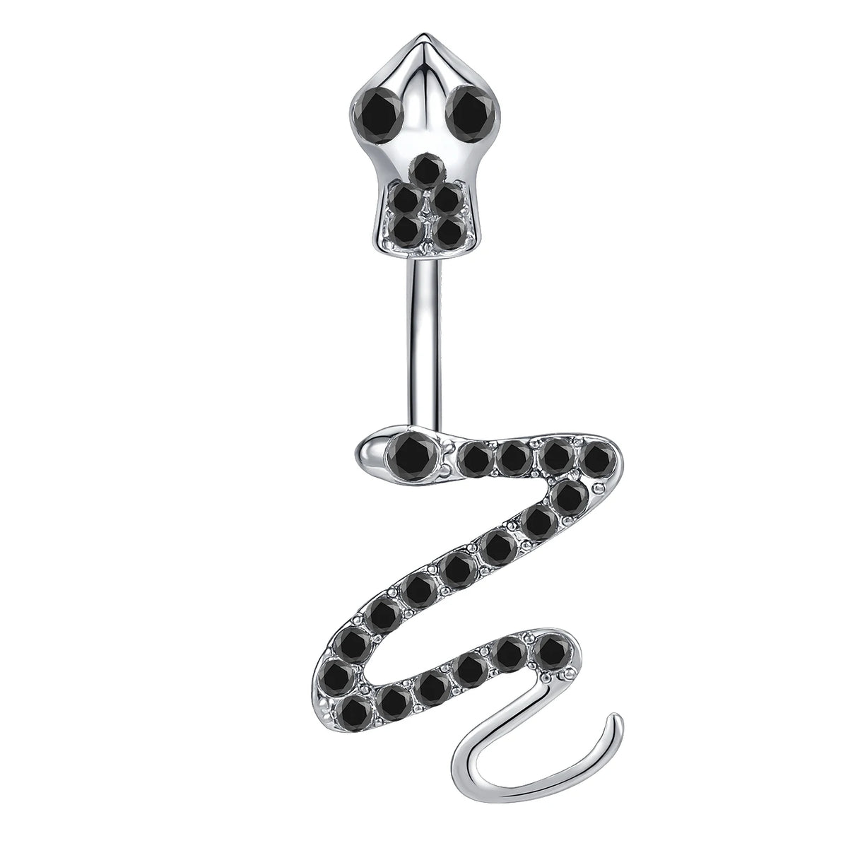 ZS 14G Bat Belly Button Ring Crystal Bat Navel Piercing Black Plated Body Piercing  Red Zircon Bat Belly Piercing Jewelry Women