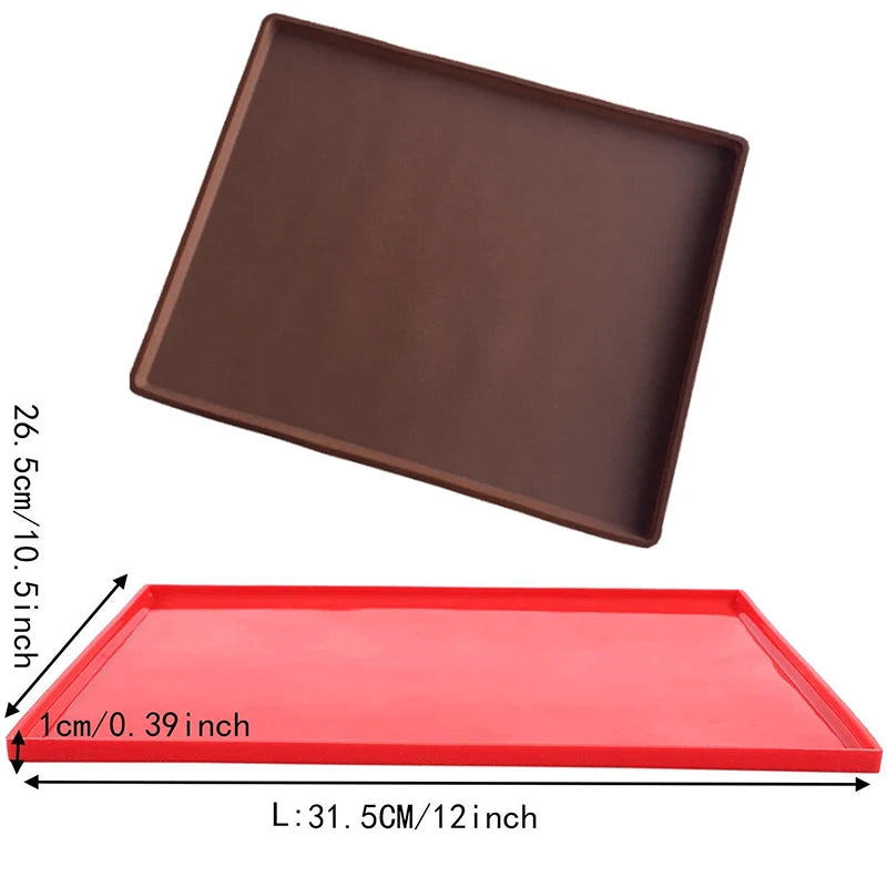Tejesa Silicone Baking Mat Swiss Roll Mat Non-Stick Cake Tray Cake Roll Pad Oven Mat Bakeware Baking Inserts Sheet Kitchen Accessories