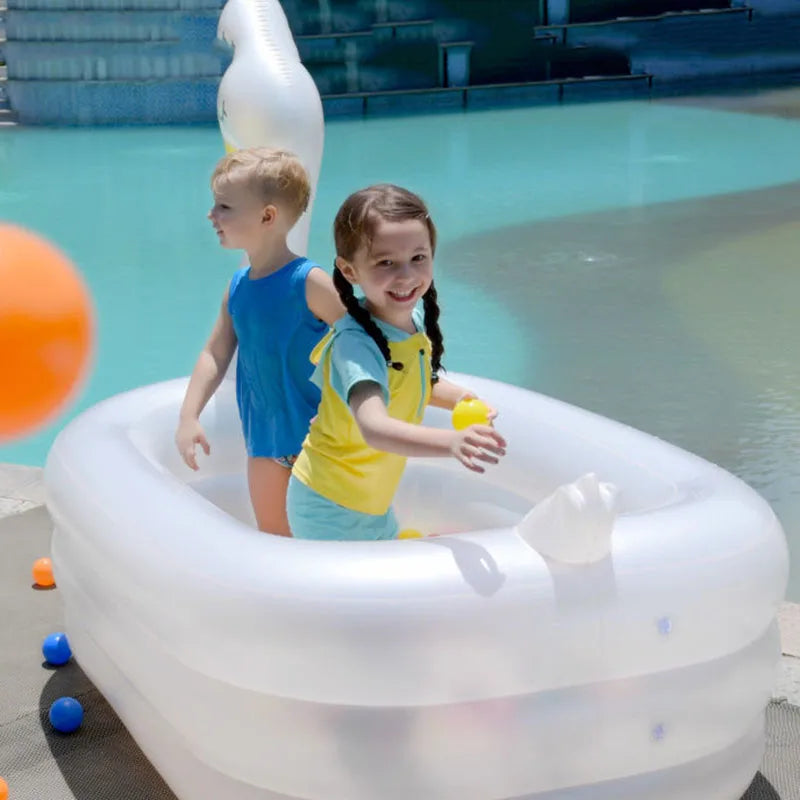Hemasa Swan Inflatable Swimming Pool Large Adult Children's Thickened Household Pools