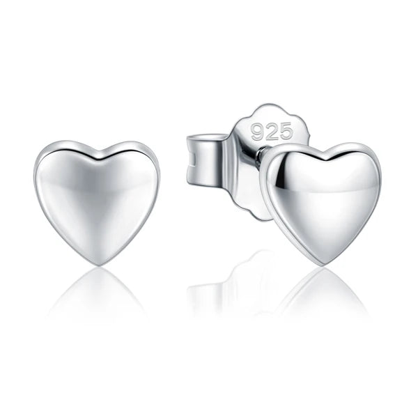 Tejesa  100% 925 Sterling Silver Cute Small Hearts Stud Earrings For Women