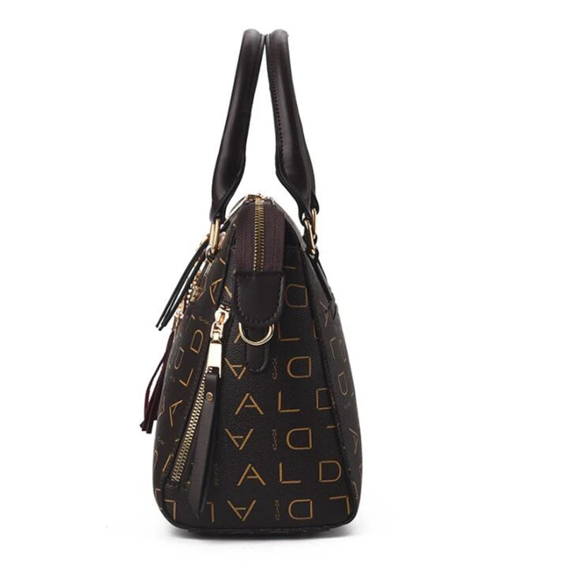 Hemasa Handbag Women PU Leather Tassel Top-handle  Shoulder Bag