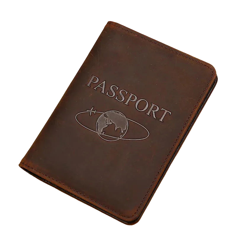 Tejesa Passport Holder RFID Blocking Genuine Leather on Cover for Passport Bag/ Multifunctional Travel Air Ticket Leather Case Wallet
