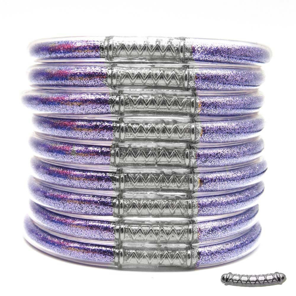 Cross-Border Hot-Selling 9-Layer Pvc Silicone Tube Gold Powder Bracelet Jelly Bangles Women's Bracelet Mixed Batch