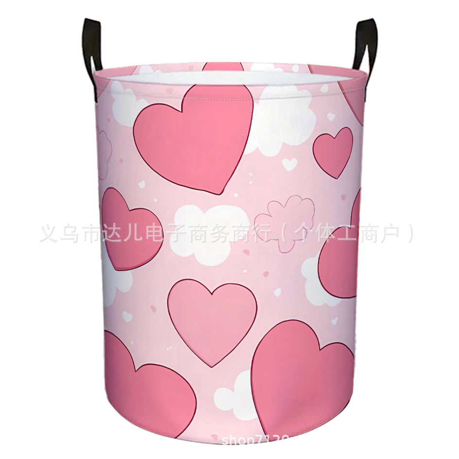 Amazon's Best-Selling Cross-Border Product, Four-Season Dirty Laundry Basket for Home and Dormitory, Foldable Round Dirty Laundry Basket, Large Storage Basket