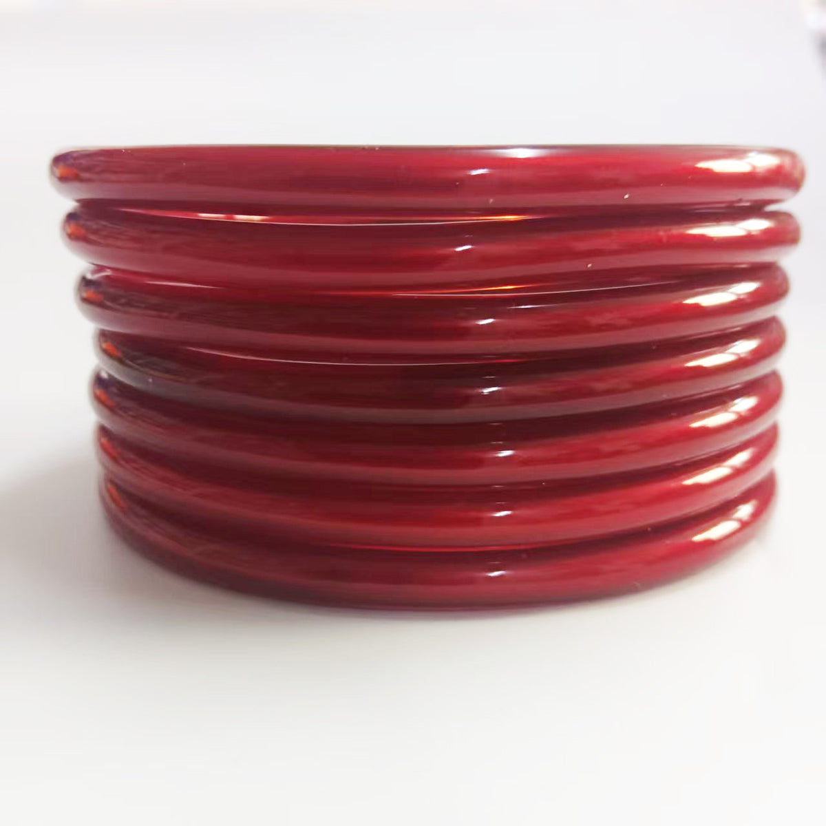 7-Layer Plastic Silicone Bracelets Gold Foil Jelly Bangles Multi-Layer Silicone Gold Foil Paint Bracelets Factory Direct Sales