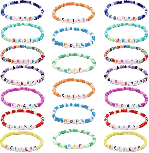 Mixed-Color Beaded Seed Bead Set Children's  Jewelry DIY Letter Friendship Bracelet