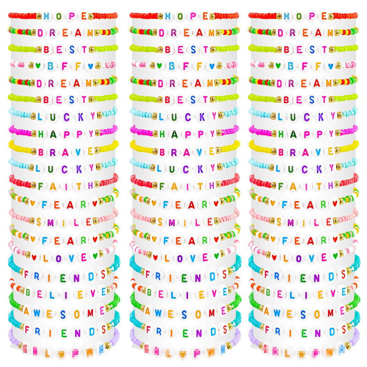 Mixed-Color Beaded Seed Bead Set Children's  Jewelry DIY Letter Friendship Bracelet
