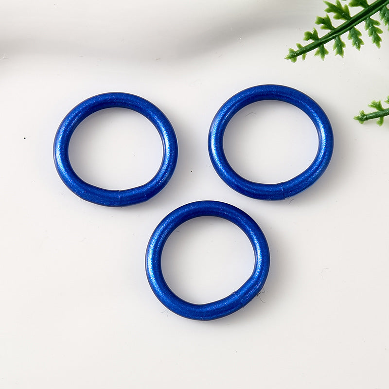 Multi-Color Fabric Edging Small Ring Glossy Fabric Ring Children's DIY Jewelry Accessories Small Ring Wholesale