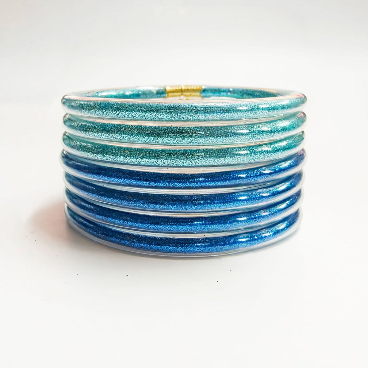 43 Colors Amazon Best-Selling 7-Layer Silicone Rainbow Glitter Bracelet Ribbon Set Women's Bow Glitter Bracelet