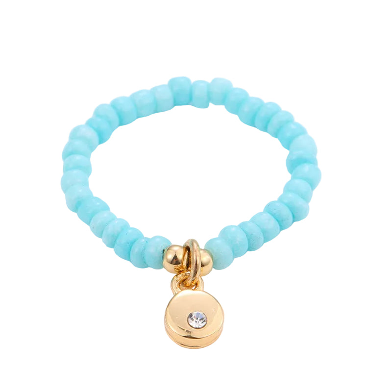 2PCs Mixed Color Beaded Star Smiley Multi-Row Stacked Summer Ring /Finger Rings/Toe Rings Set for Women