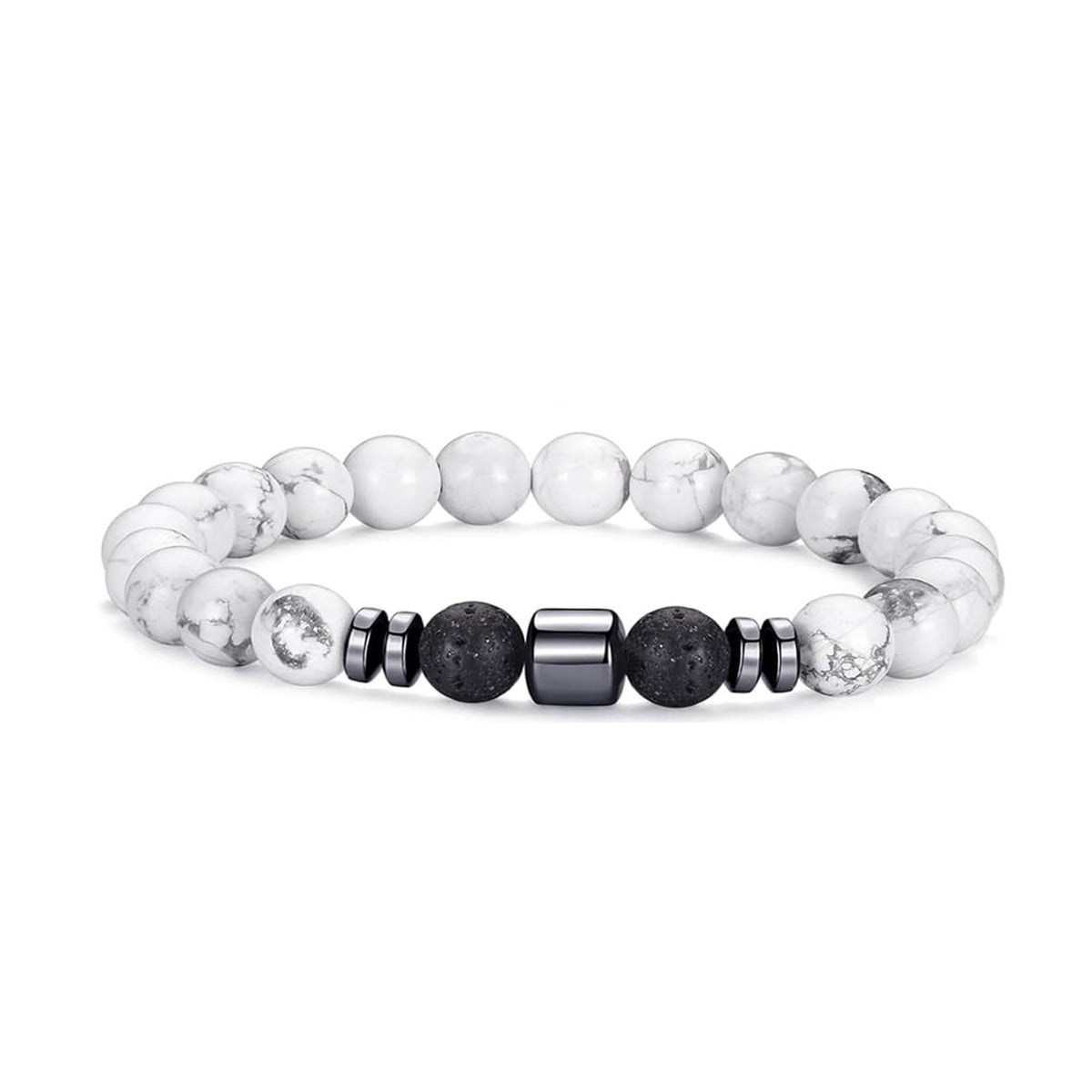New European and American Trendy Jewelry: Gravel Bead Bracelet, Pink Crystal, Tiger Eye, Agate Stone Combination Set, Elastic Bracelet