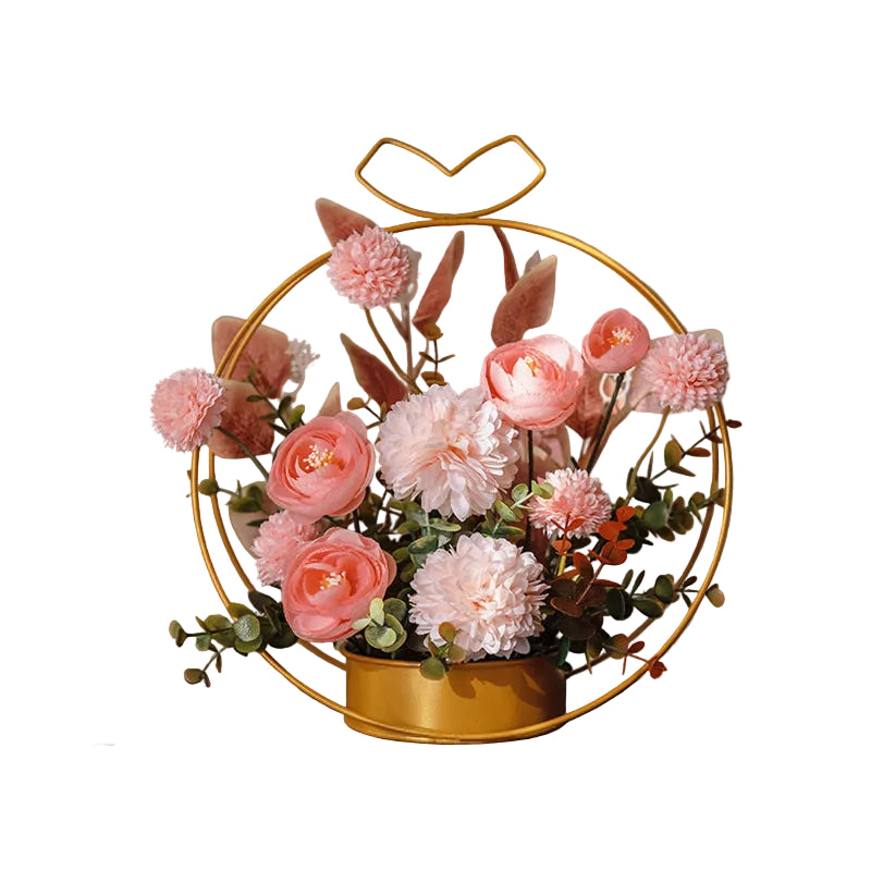 Artificial Flowers Iron Flower Stands Dining Table Decorations Housewarming Floral Arrangements