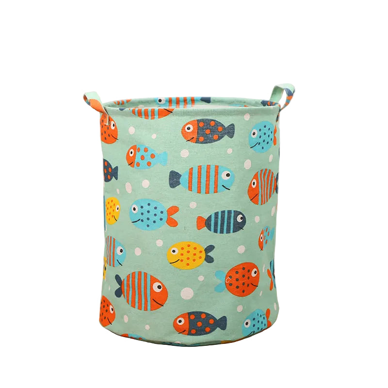 Fabric Dirty Clothes Storage Large Capacity Foldable  Toy Storage Barrel Laundry Basket
