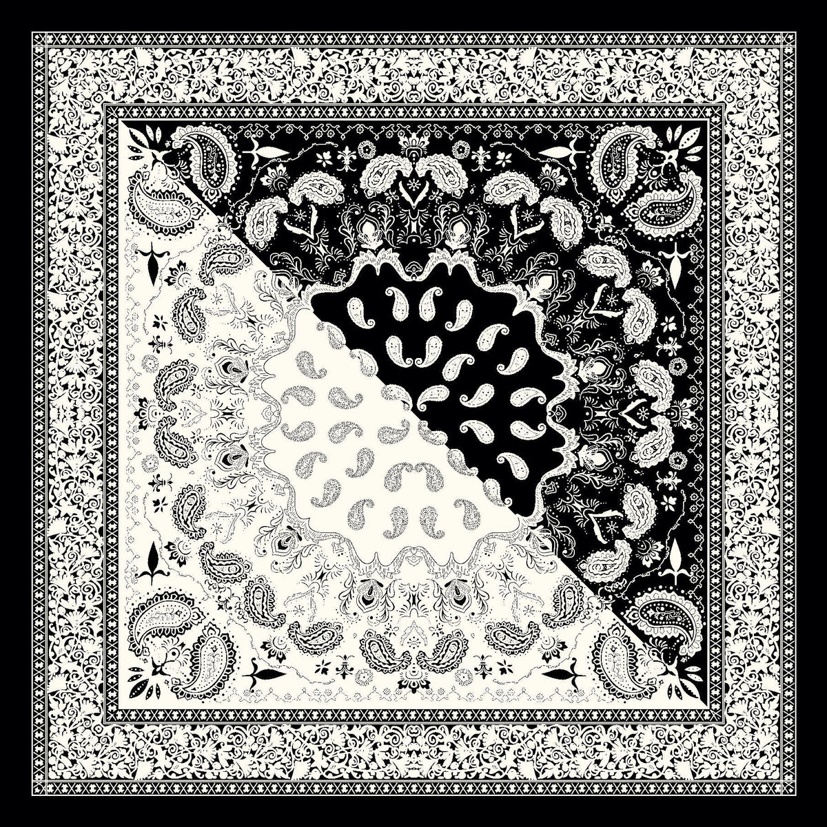 90cm Paisley Silk Scarf for Women, Trendy and Versatile, European and American Style, Imitation Silk Paisley Headscarf Wholesale