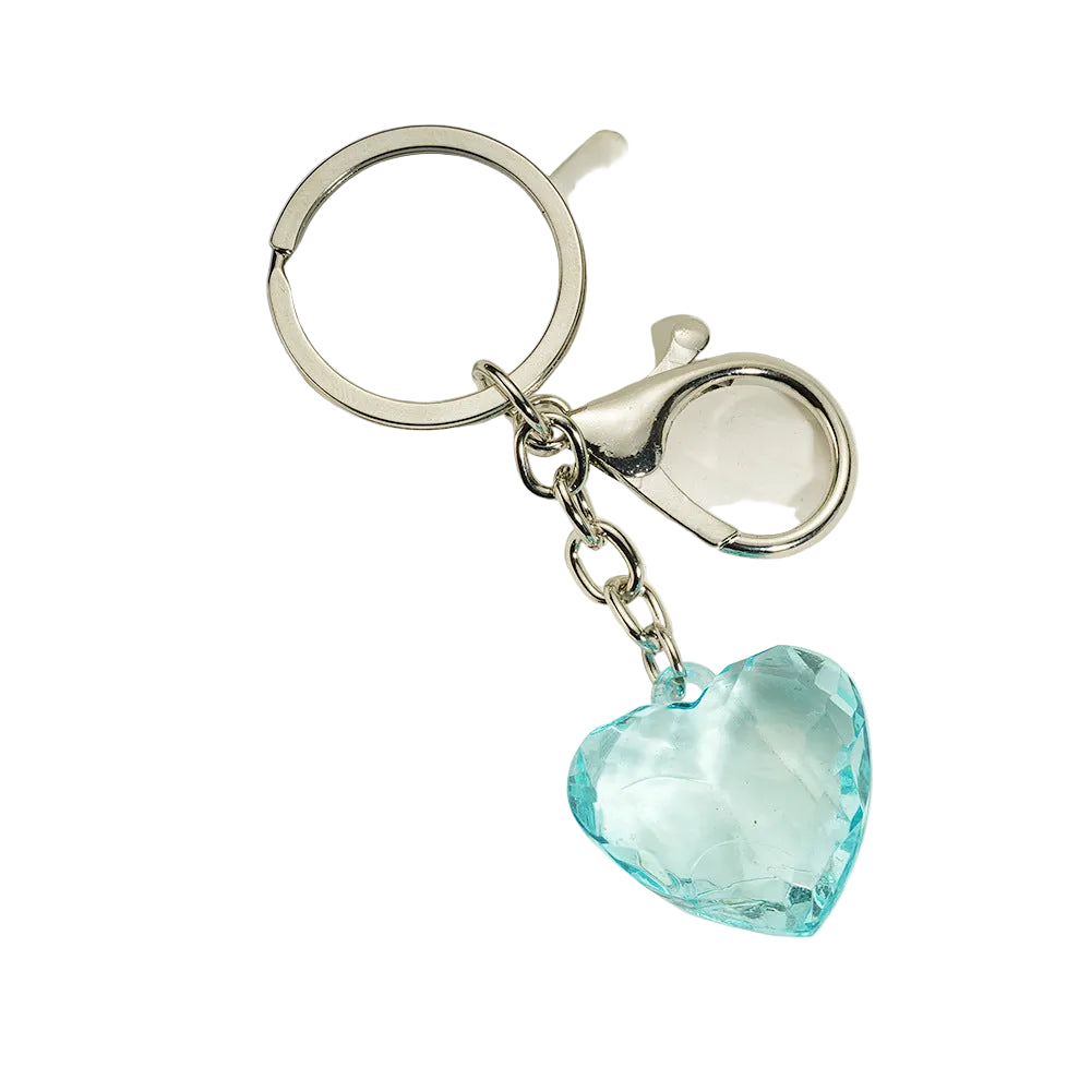Transparent Heart-Shaped Imitation Crystal Acrylic Peach Heart Pendant Keychain Heart-Shaped Bag Charm