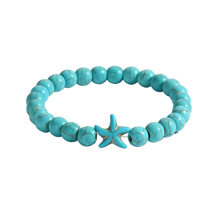Starfish Handmade Beaded Bracelet, Fashionable Commuter Style Elastic Cord