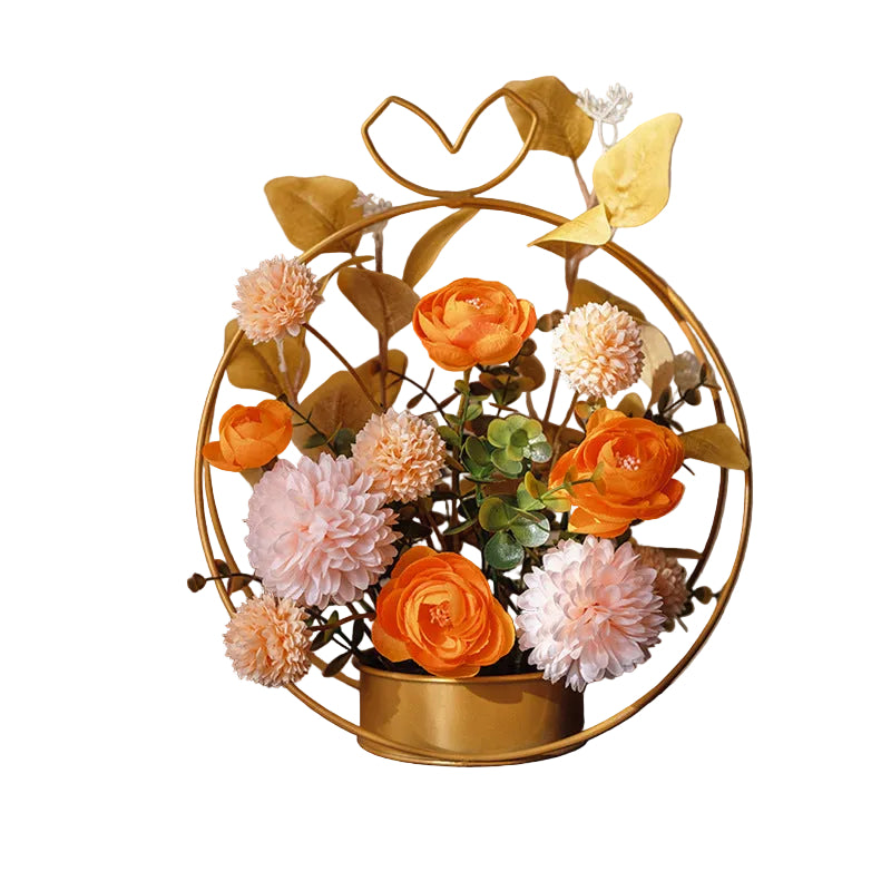 Artificial Flowers Iron Flower Stands Dining Table Decorations Housewarming Floral Arrangements