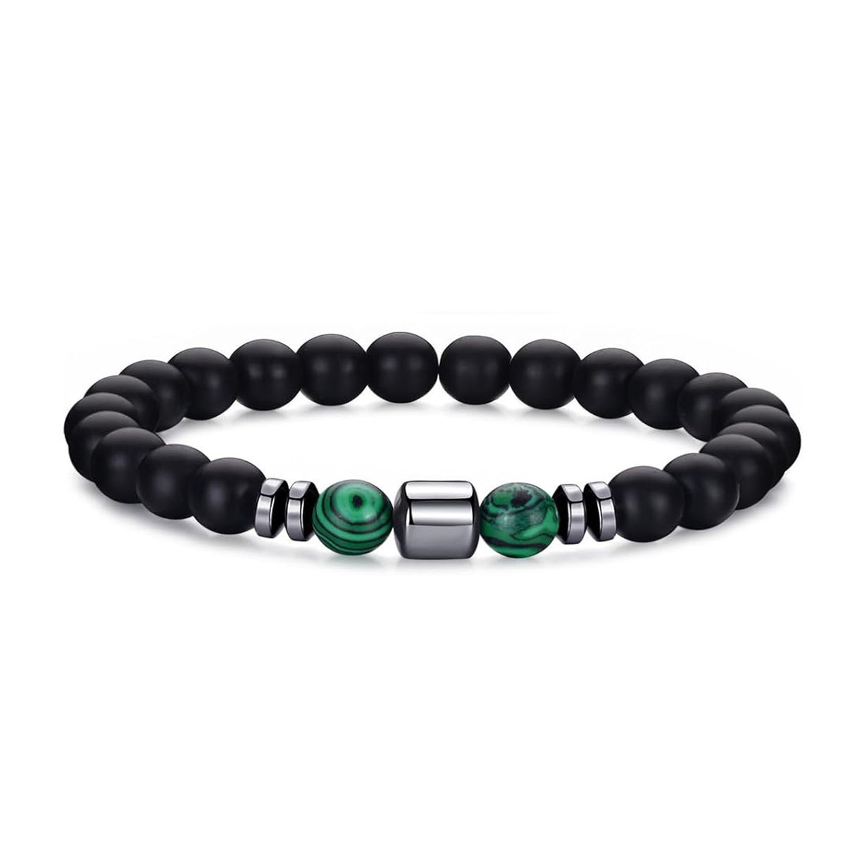 New European and American Trendy Jewelry: Gravel Bead Bracelet, Pink Crystal, Tiger Eye, Agate Stone Combination Set, Elastic Bracelet