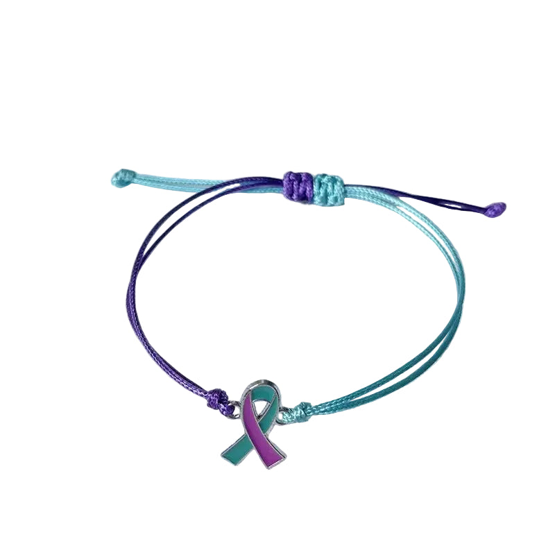 Breast Prevention  Cares for Women's Health Breast Care Day Hand-Woven  Pink Ribbon Bracelet