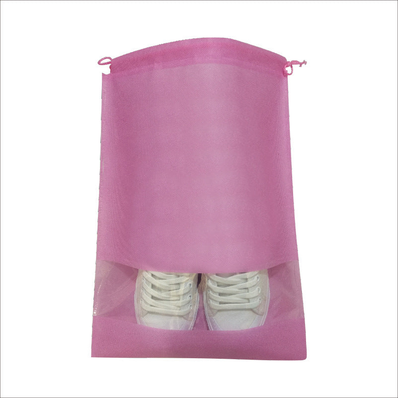 In-Stock Non-Woven Fabric Shoe Storage Bags, Shoe Storage Drawstring Dust-Proof Bags with Zipper