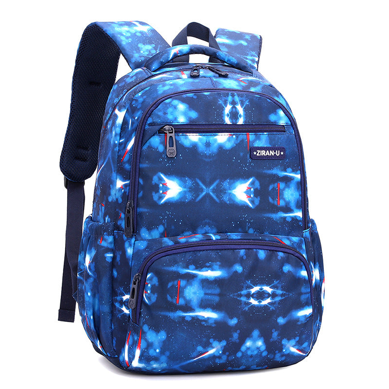 Cross-border explosions natural fish new student schoolbag grade 4-6 boys and girls backpack printing generation