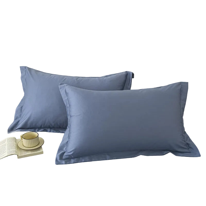 Pure Cotton Solid Color Pillowcase 50X80Cm Pure Cotton Pillowcase Set of 2 40X60Cm Single Student Pillowcase Gray
