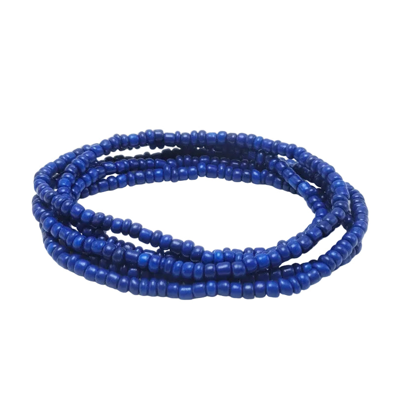 Body Chain with Glass Seed Beads, Fashionable Magic Hand Fish Pendant Accessories, Elastic Handmade Beaded Jewelry Waist Chain