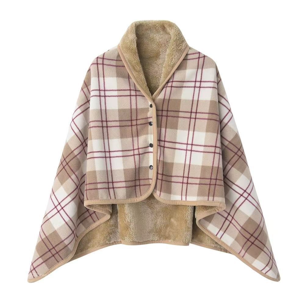 Shawl Blanket for Nap and Leg Covering, Comfortable Office Cape, Thickened Sofa Blanket