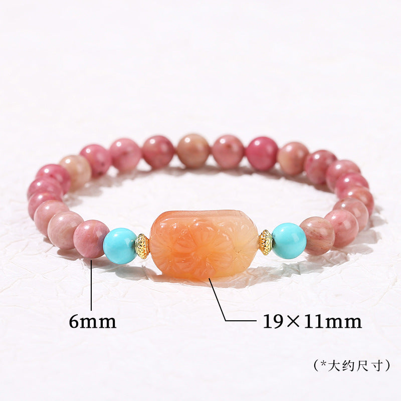 Jingdong Jewelry Natural Crystal Bracelet Jade New Chinese Style Fresh Tassel Bracelet for Girls and Best Friends Agate Bracelet