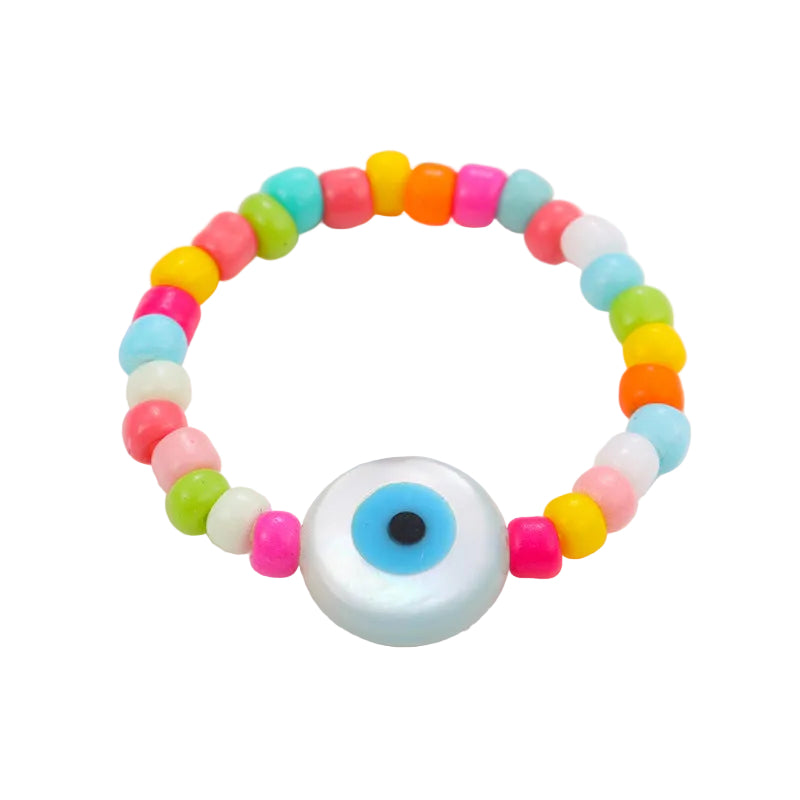 2PCs Mixed Color Beaded Star Smiley Multi-Row Stacked Summer Ring /Finger Rings/Toe Rings Set for Women