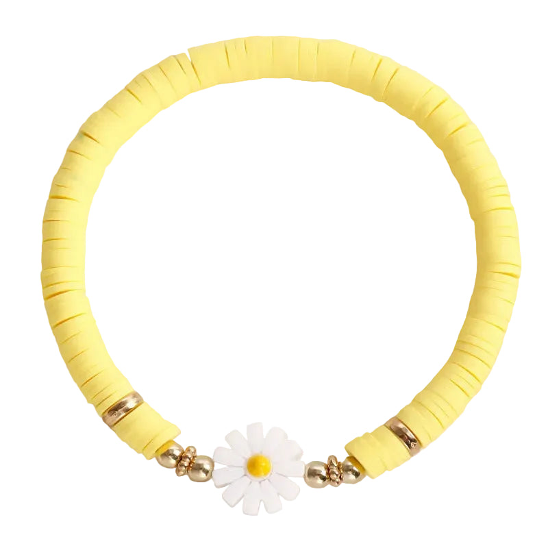 Beach Daisy Soft Pottery Flower Colorful Bracelet Casual Accessories Hand Jewelry