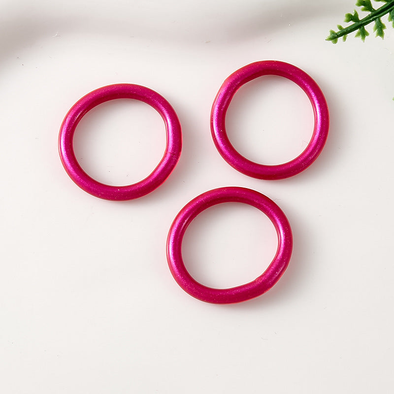 Multi-Color Fabric Edging Small Ring Glossy Fabric Ring Children's DIY Jewelry Accessories Small Ring Wholesale