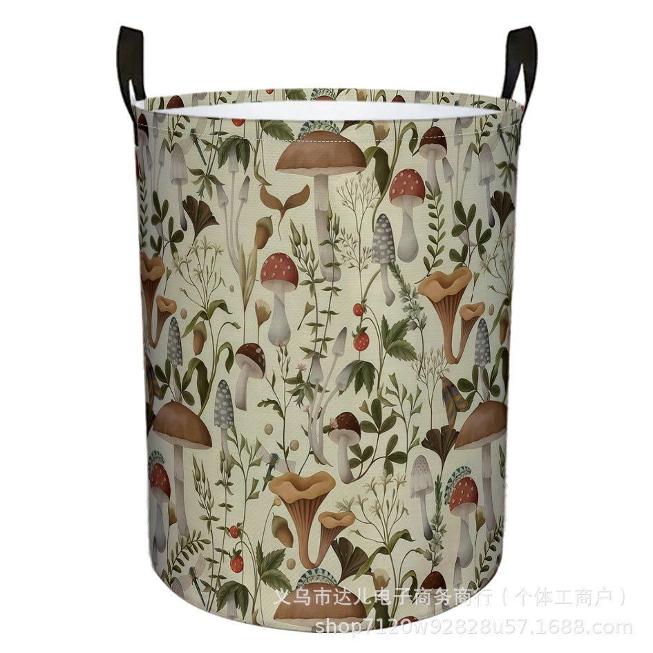 New Cross-Border Model for All Seasons, Versatile Household Foldable Round Laundry Basket, Large Bathroom Storage Basket