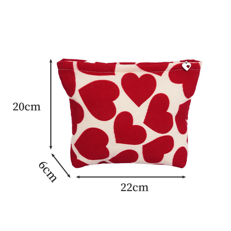 High-Value Aesthetic Handheld Makeup Bag, Large Capacity Cosmetic Storage Bag, Drawstring Closure Bag