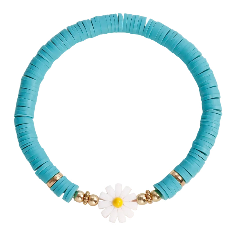 Beach Daisy Soft Pottery Flower Colorful Bracelet Casual Accessories Hand Jewelry