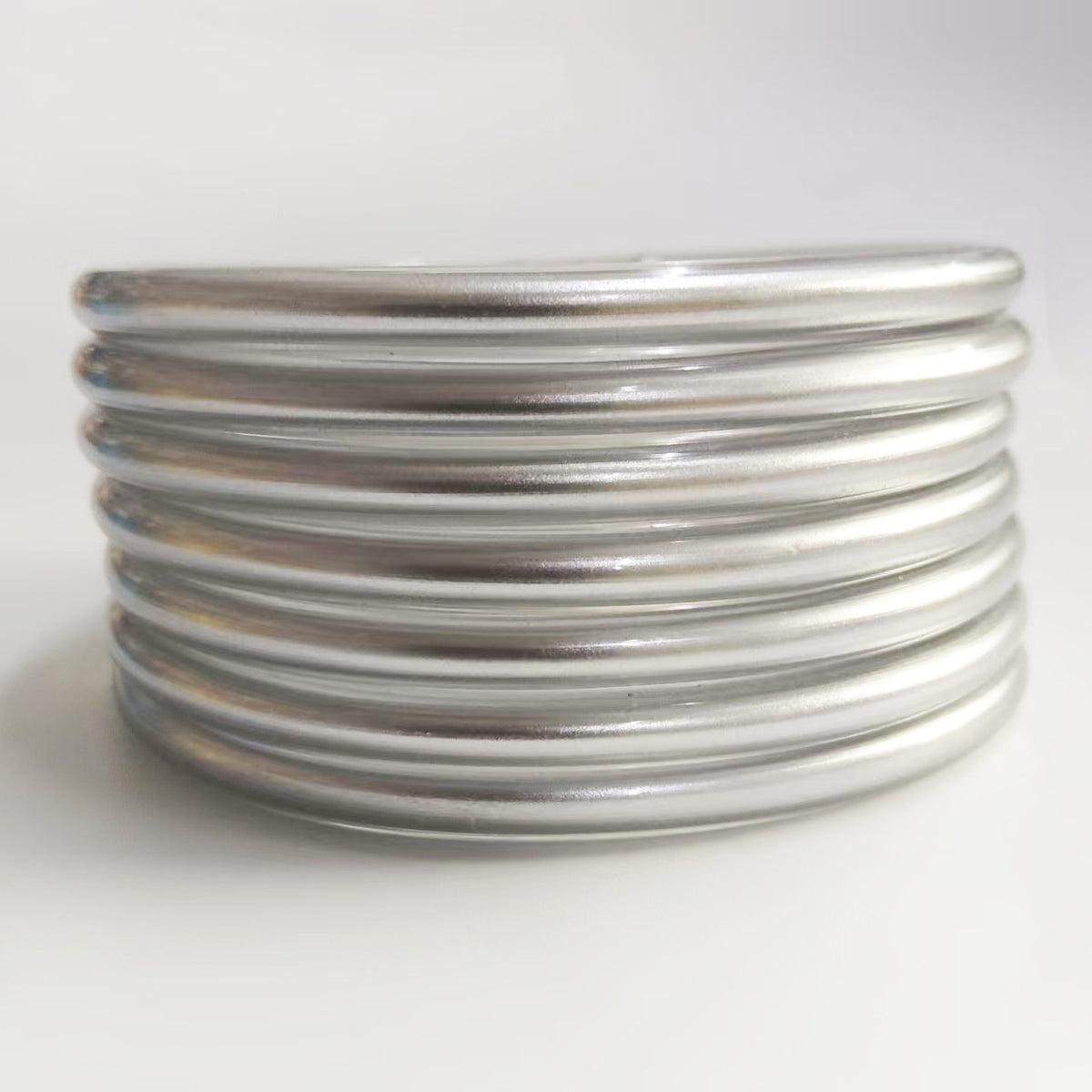 7-Layer Plastic Silicone Bracelets Gold Foil Jelly Bangles Multi-Layer Silicone Gold Foil Paint Bracelets Factory Direct Sales