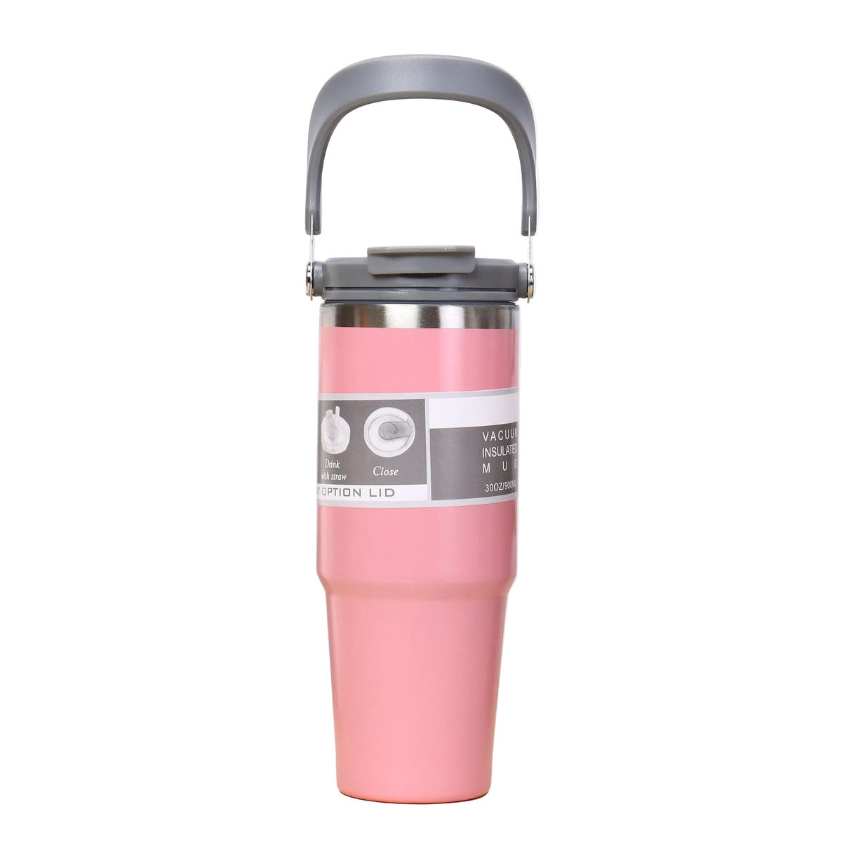 Portable Ice Cup 304 Stainless Steel  890ml  Large Capacity Thermos Cup Outdoor Portable with Handle for Car