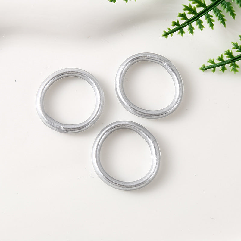 Multi-Color Fabric Edging Small Ring Glossy Fabric Ring Children's DIY Jewelry Accessories Small Ring Wholesale