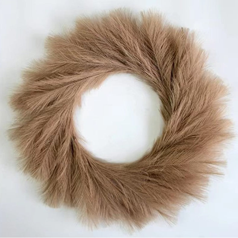 Pop Reed Grass Wreath Nordic ins Wedding Decoration Amazon Cross Border in stock Supply Simulation Wreath
